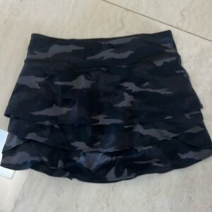 Athletic girl gray camouflage